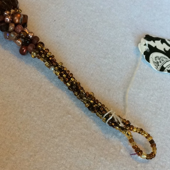 FINAL SALE PRICE CL Designs Earthy Crochet Bracelet w/Crystal Beads - Picture 5 of 5